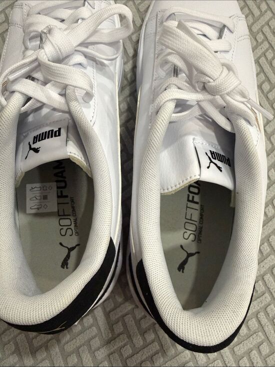 PUMA Men\'s Serve Pro Sneaker - White/White Team Gold-Puma Black - Size 10.5 US main image 6